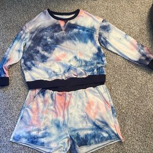 2piece tye-dye lounge set 2x